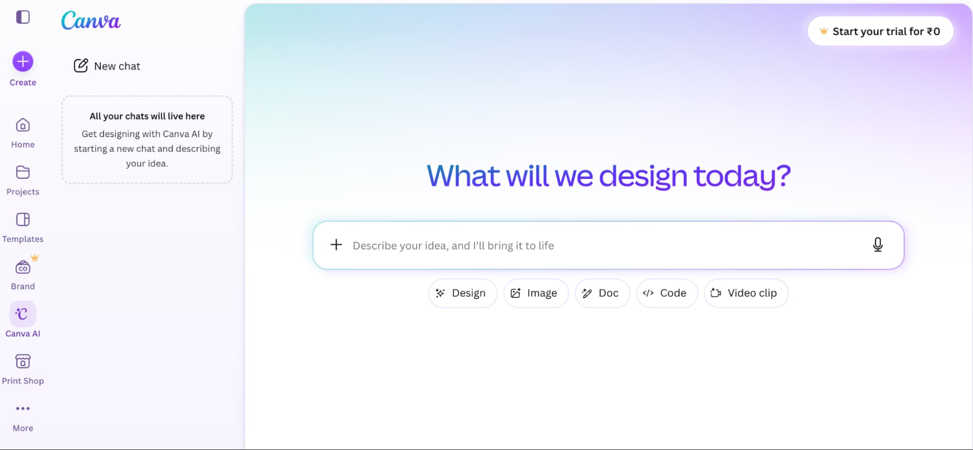 Canva AI designer